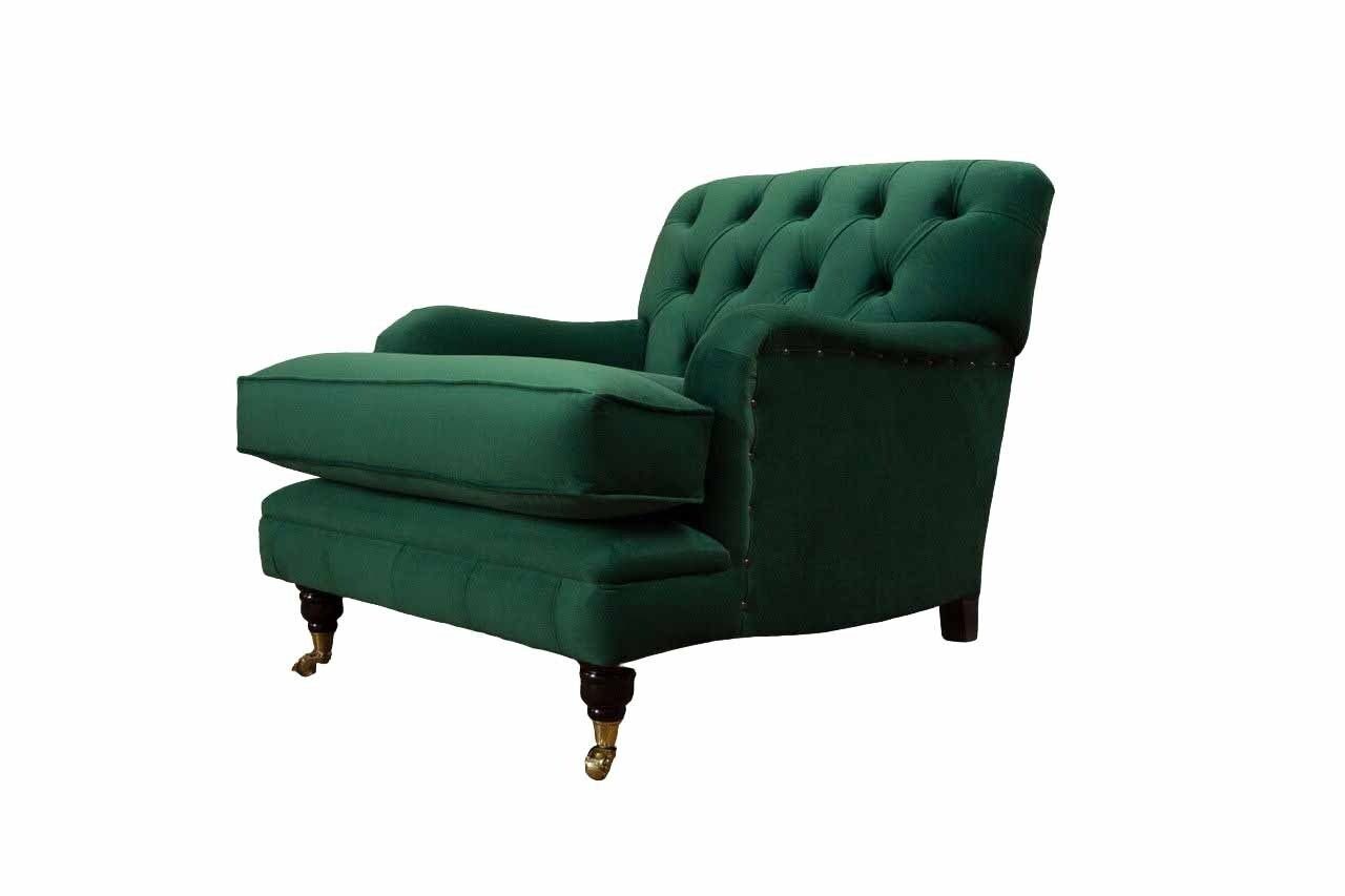 JVmoebel Sessel Grüner Sessel Wohnzimmer Design Elegantes Möbel Klassisch 1 Sitzer, Made In Europe