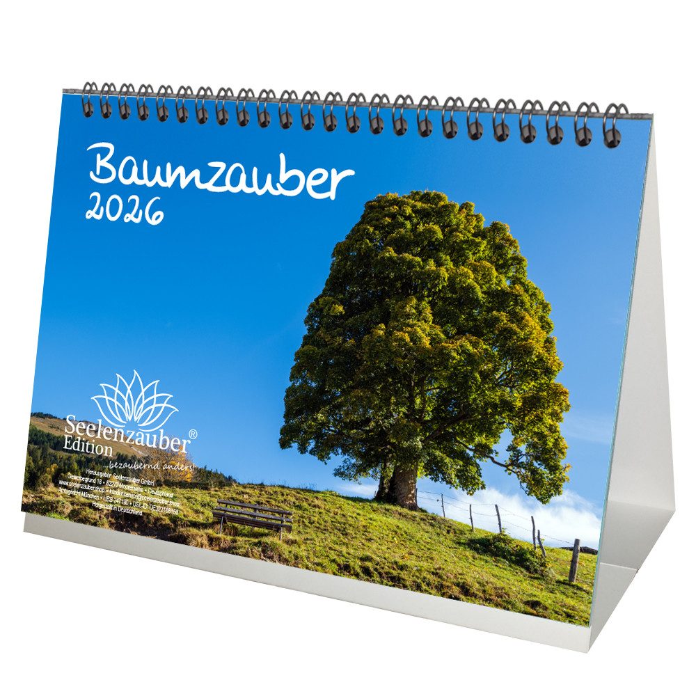 Seelenzauber Tischkalender Baumzauber DIN A5 Tischkalender für 2026 Baum Bäume Wald Natur