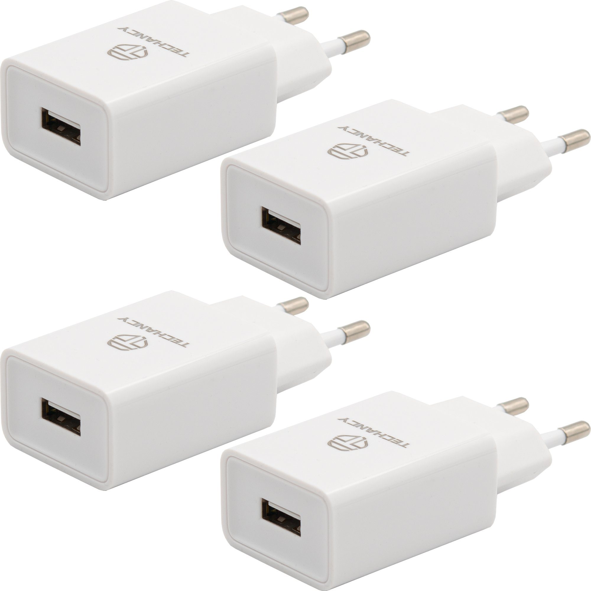 TSB Werk 4x Schnellladegerät USB Fast Charger Ladegerät 2,4 A USB-Ladegerät (4-tlg., Netzteil, Handy, Smartphone)