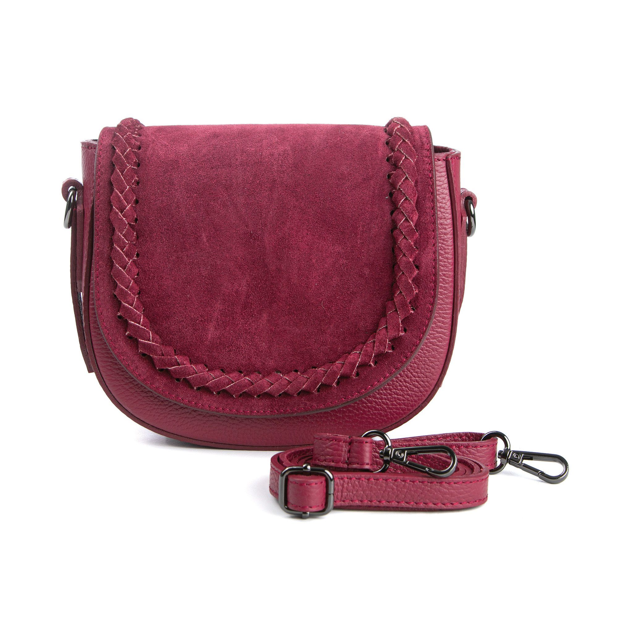Der Trachtler Trachtentasche Umhängetasche, Saddle Bag, Handtasche, mit Flechtverzierung