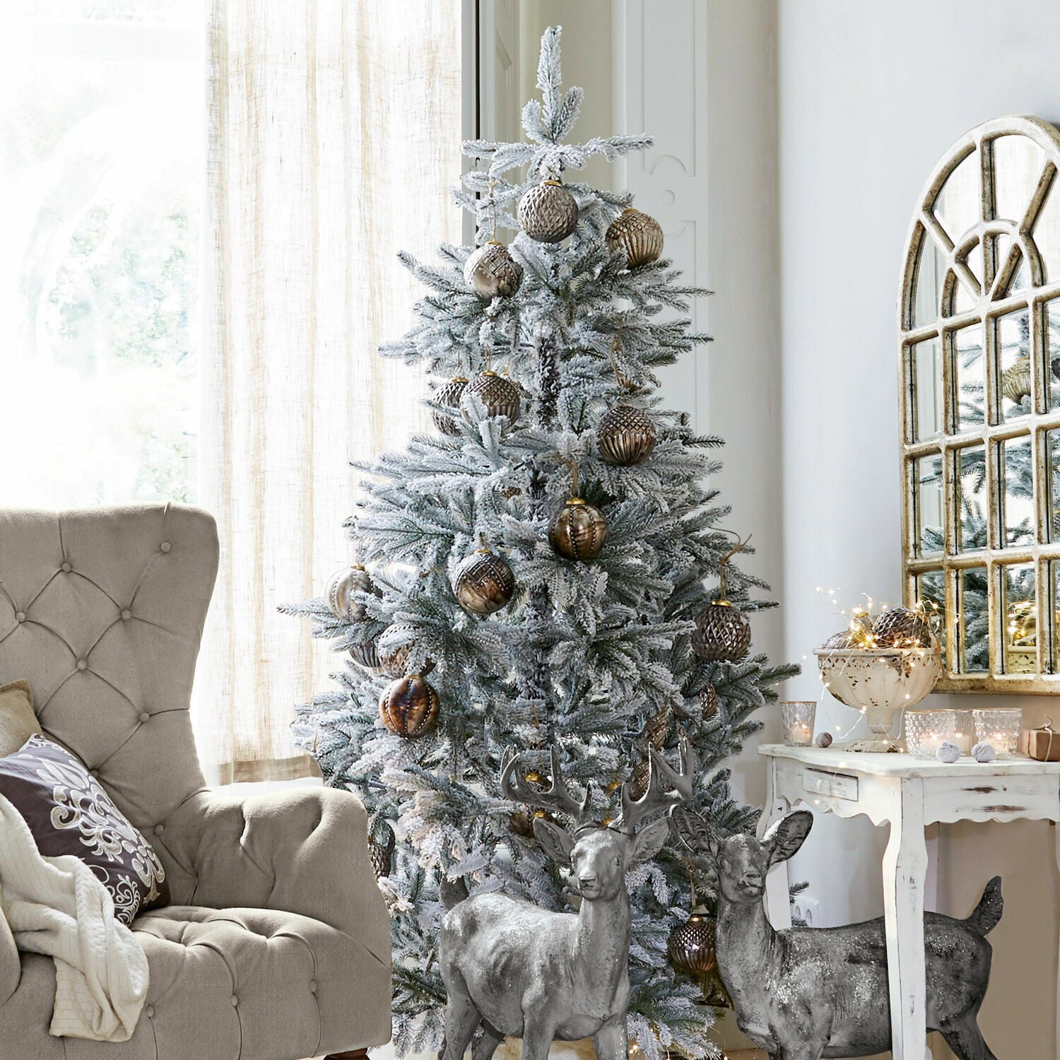 Mirabeau Christbaumschmuck Weihnachtsschmuck 8er Set Silverlake silber, Weihnachtsdekoration