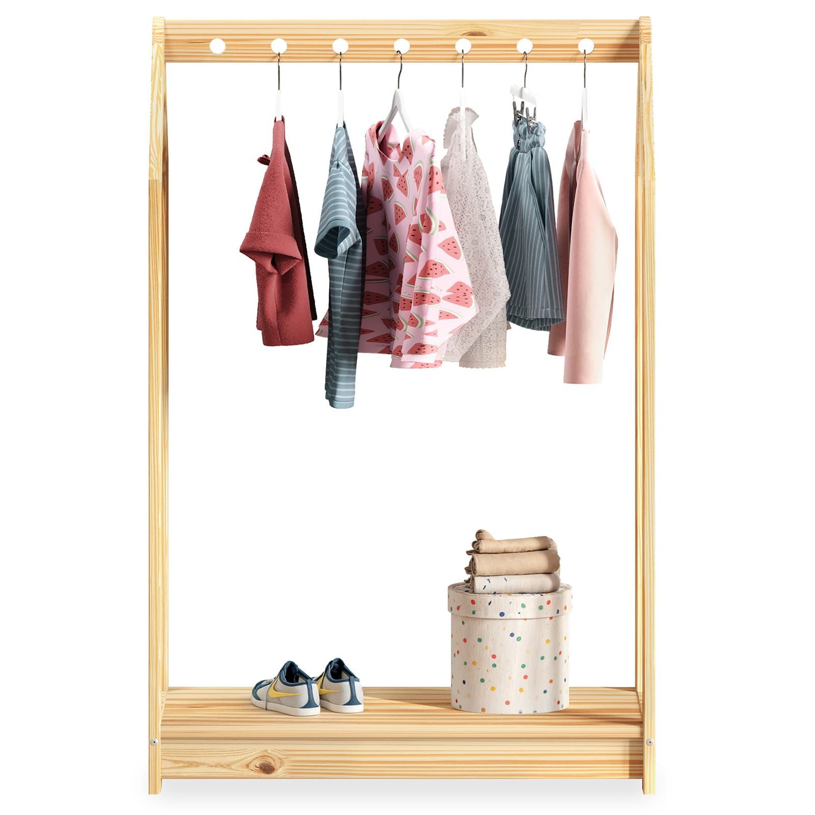 IDIMEX Kinderkleiderschrank SALLY Kinderkleiderständer kinderzimmer Garderobe Kindermöbel