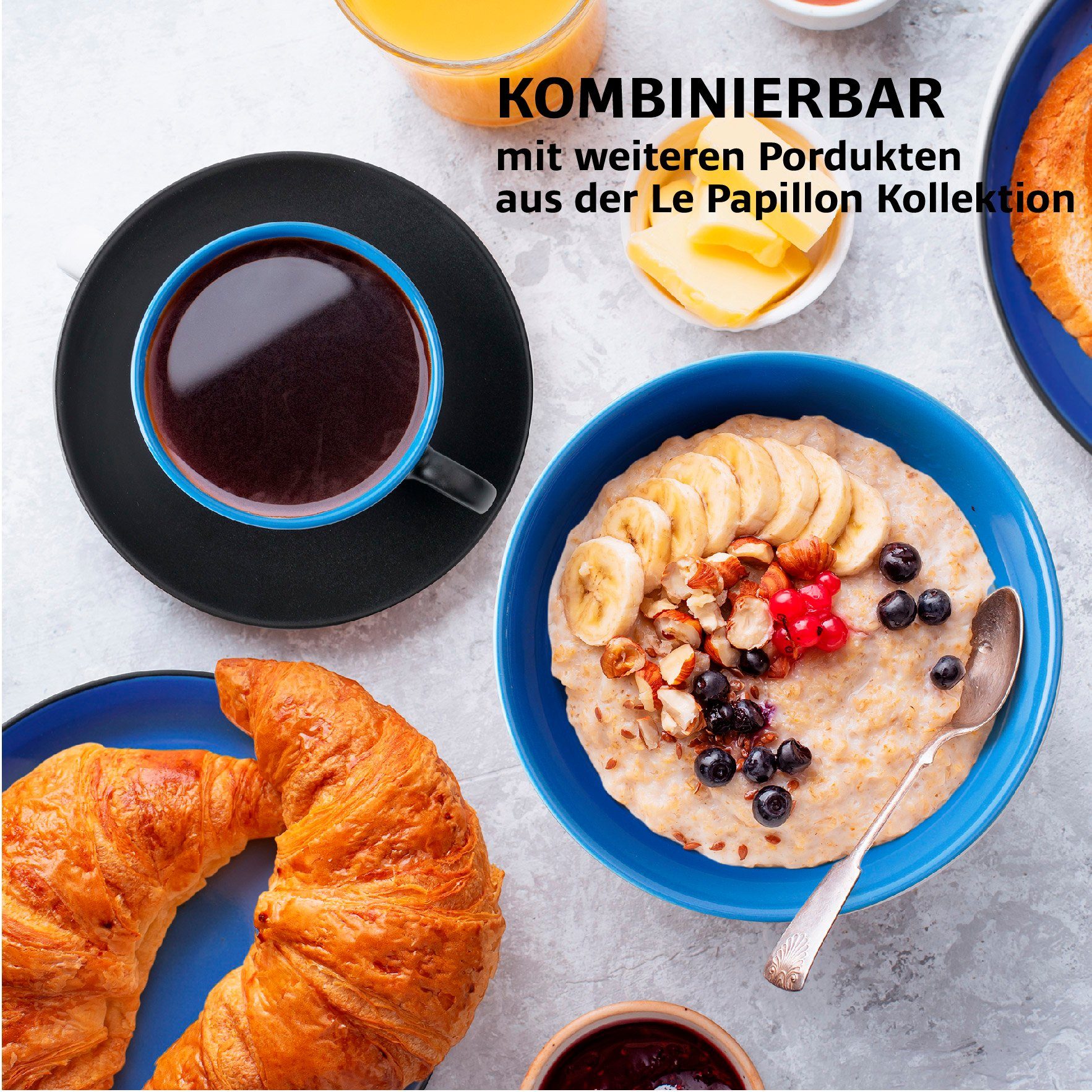 MiaMio Cappuccinotasse 6 x 175ml Cappuccino Tassen / Cappuccinotassen Set Innen Farbig