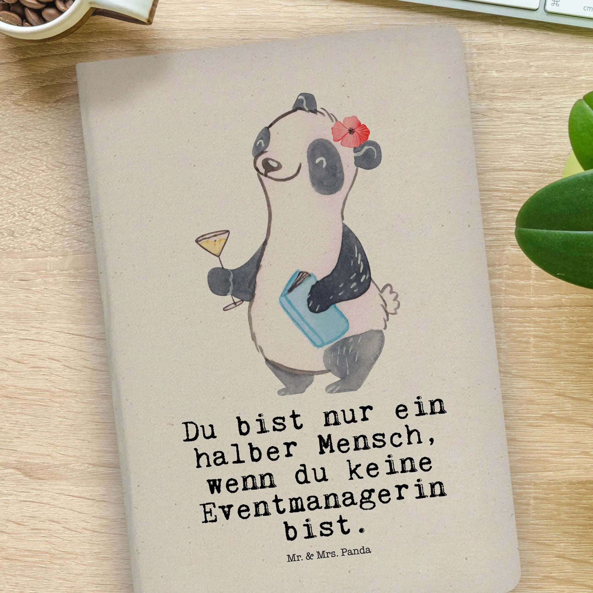 Thumbnail - Mr. & Mrs. Panda Notizbuch Eventmanagerin Herz - Transparent - Geschenk, Party, Veranstalterin, Mr. & Mrs. Panda, Langle...