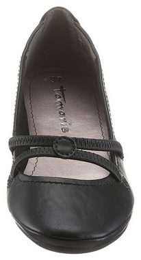 Tamaris Caterina Ballerina Flats, Festtagsmode, Slipper mit Gummizugriemchen