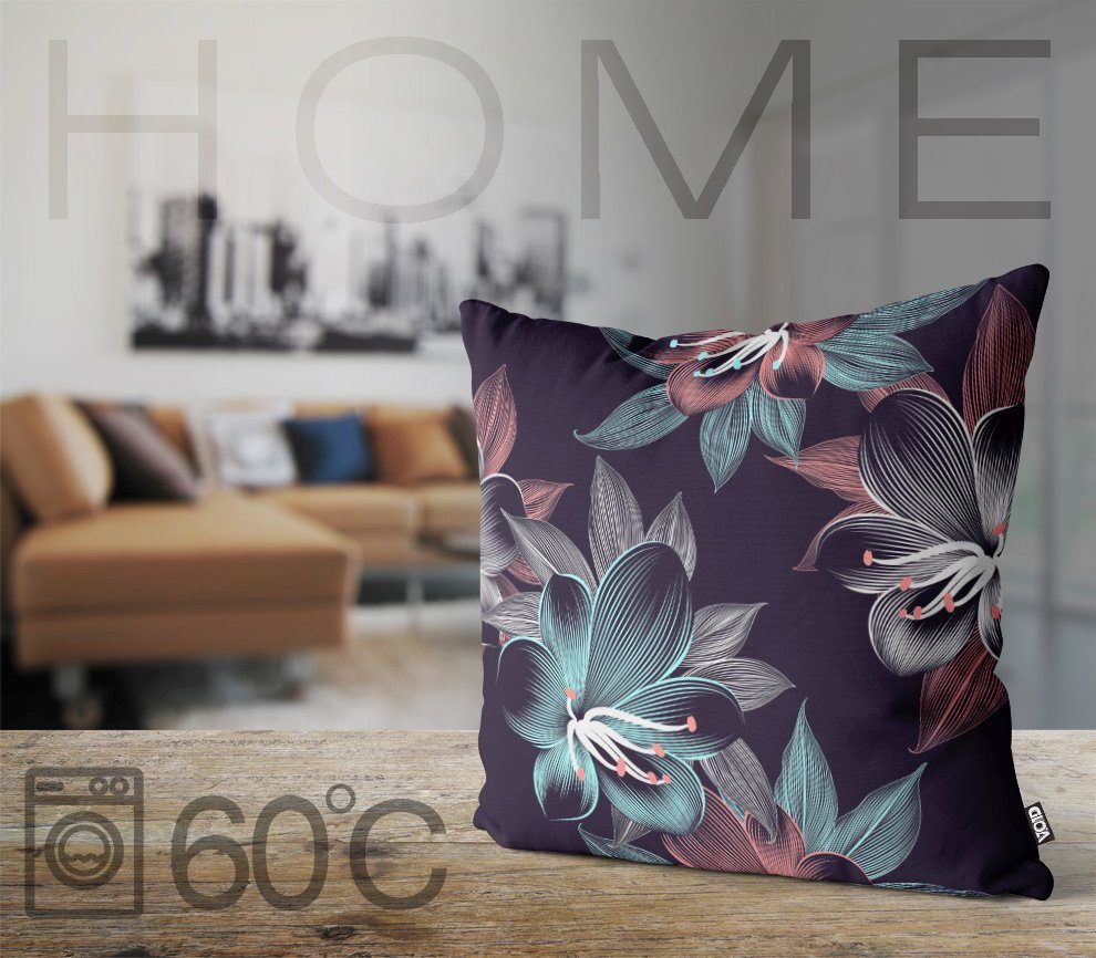 ornament (1 Stück), Pflanzen gedeihen blatt VOID blühen Wirbel Blume Frühling bota Sommer symbol Blüten muster sommer textil nahtlos floral Kissenbezug, garten Sofa-Kissen