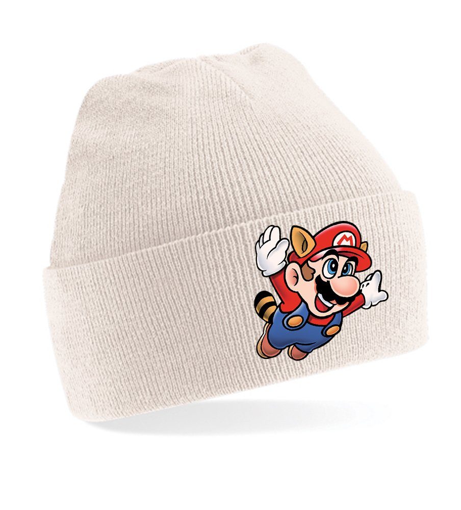Blondie & Brownie Beanie Unisex Erwachsenen Mütze Super Mario 3 Fligh Nintendo Gaming Beige