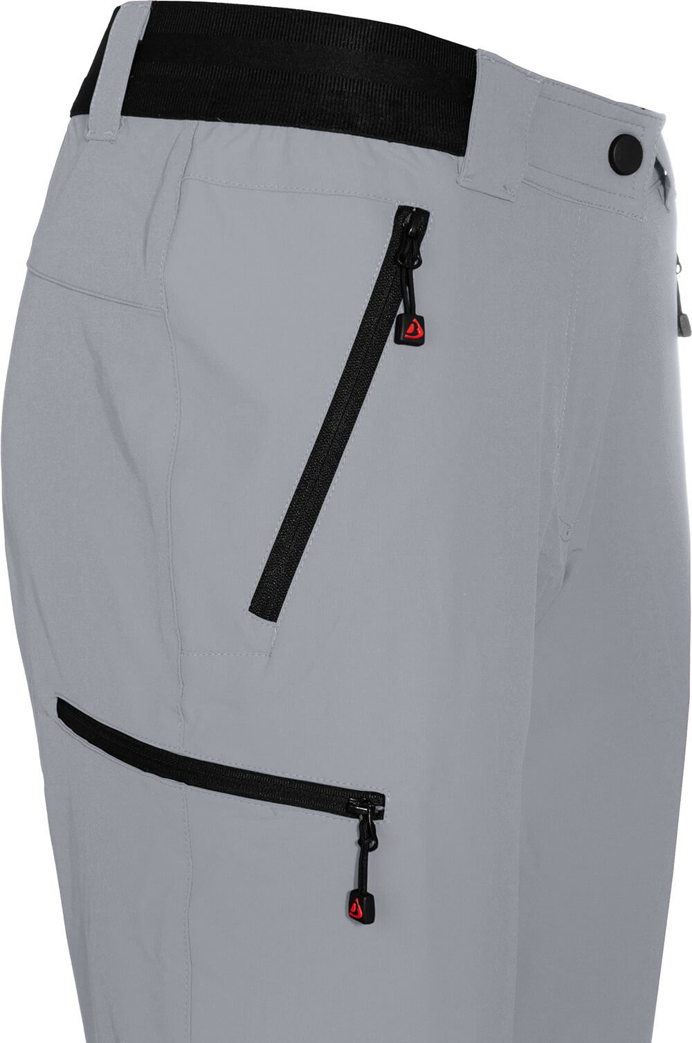 Bergson Outdoorhose VIDAA COMFORT Zipp-Off Damen Wanderhose, leicht, strapazierfähig, Normalgrößen, hellgrau