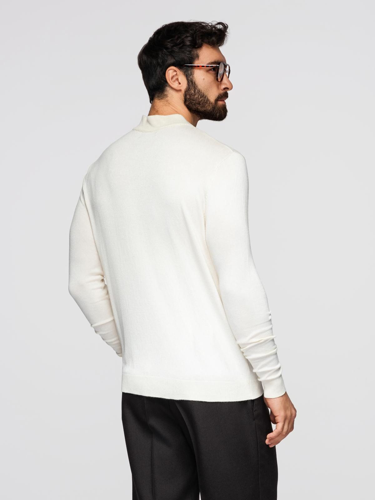 OMBRE Rollkragenpullover Gestrickter halber Rollkragenpullover für Männer mit Viskose