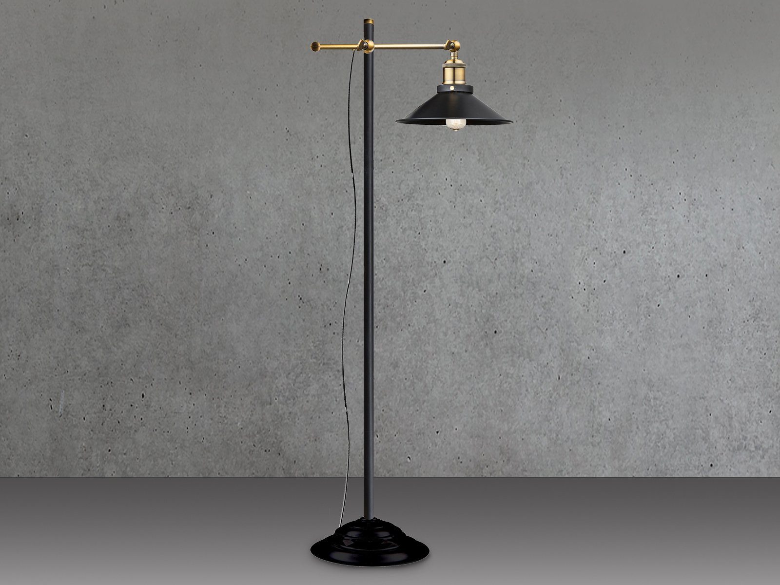 GLOBO LIGHTING LED Stehlampe, Dimmfunktion, LED wechselbar, warmweiß, ausgefallen-e Industrial Leselampe dimmbar für Lese-ecke, Höhe 155cm