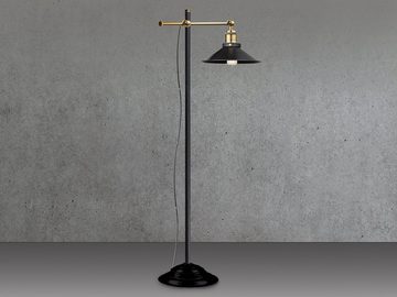 meineWunschleuchte LED Stehlampe, Dimmfunktion, LED wechselbar, warmweiß, ausgefallen-e Industrial Leselampe dimmbar für Lese-ecke, Höhe 155cm