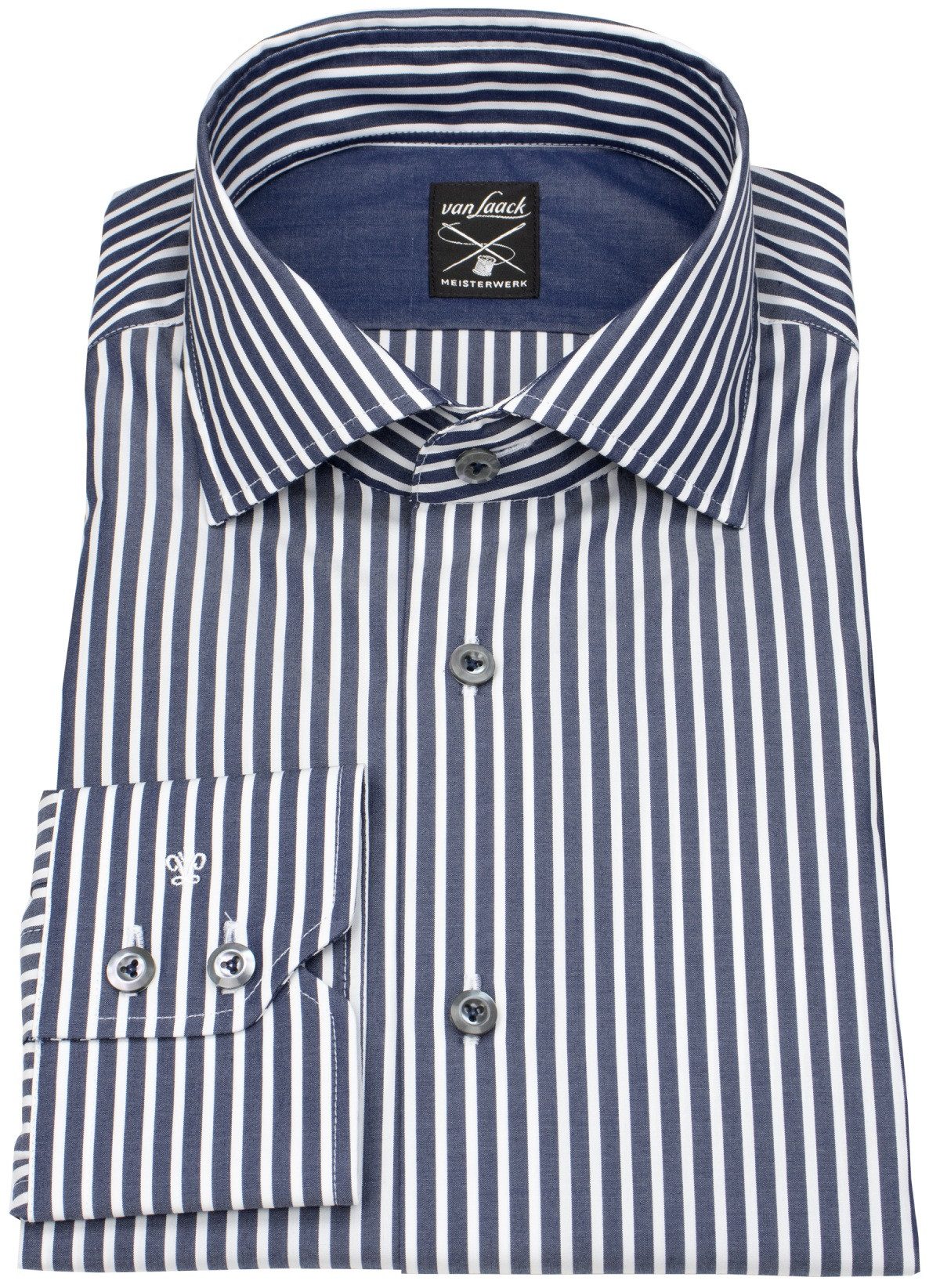 Van Laack Langarmhemd leicht tailliert Haifischkragen günstig online kaufen