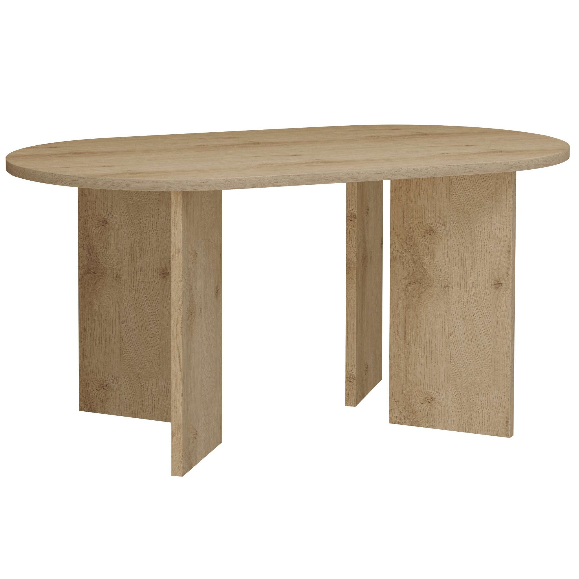 OTTO home Esstisch Callii, Oval, feste Tischplatte in edler Holzoptik, verschiedene Größen