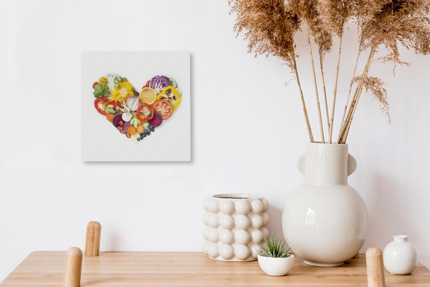 OneMillionCanvasses® Herzens, Bilder Leinwandbild eines Leinwand (1 Die für Fünferscheibe in Schlafzimmer St), Wohnzimmer Form