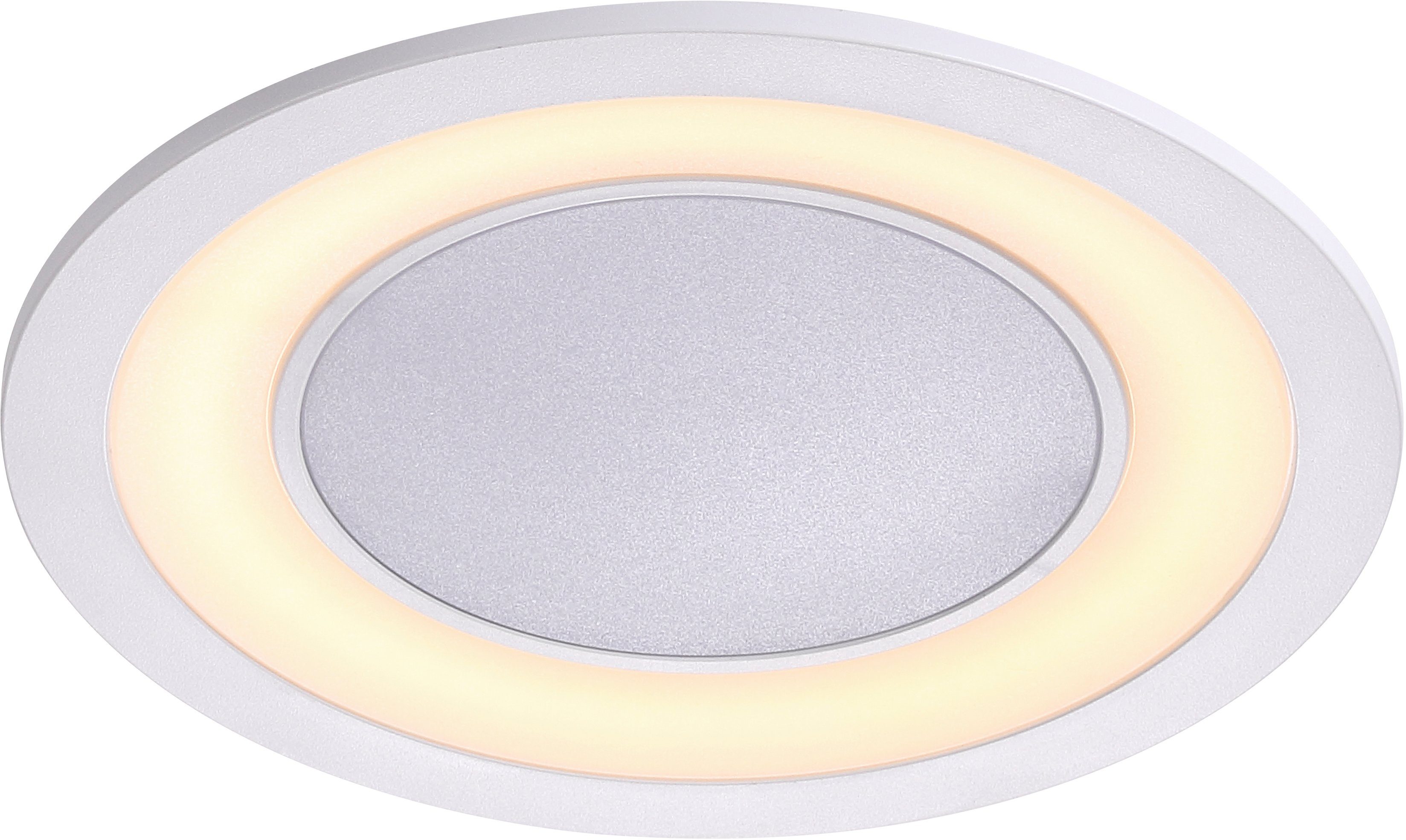 Nordlux LED mit integriertem Einbaustrahler Clyde, Warmweiß, LED Einbauleuchte integriert, fest Dimmer