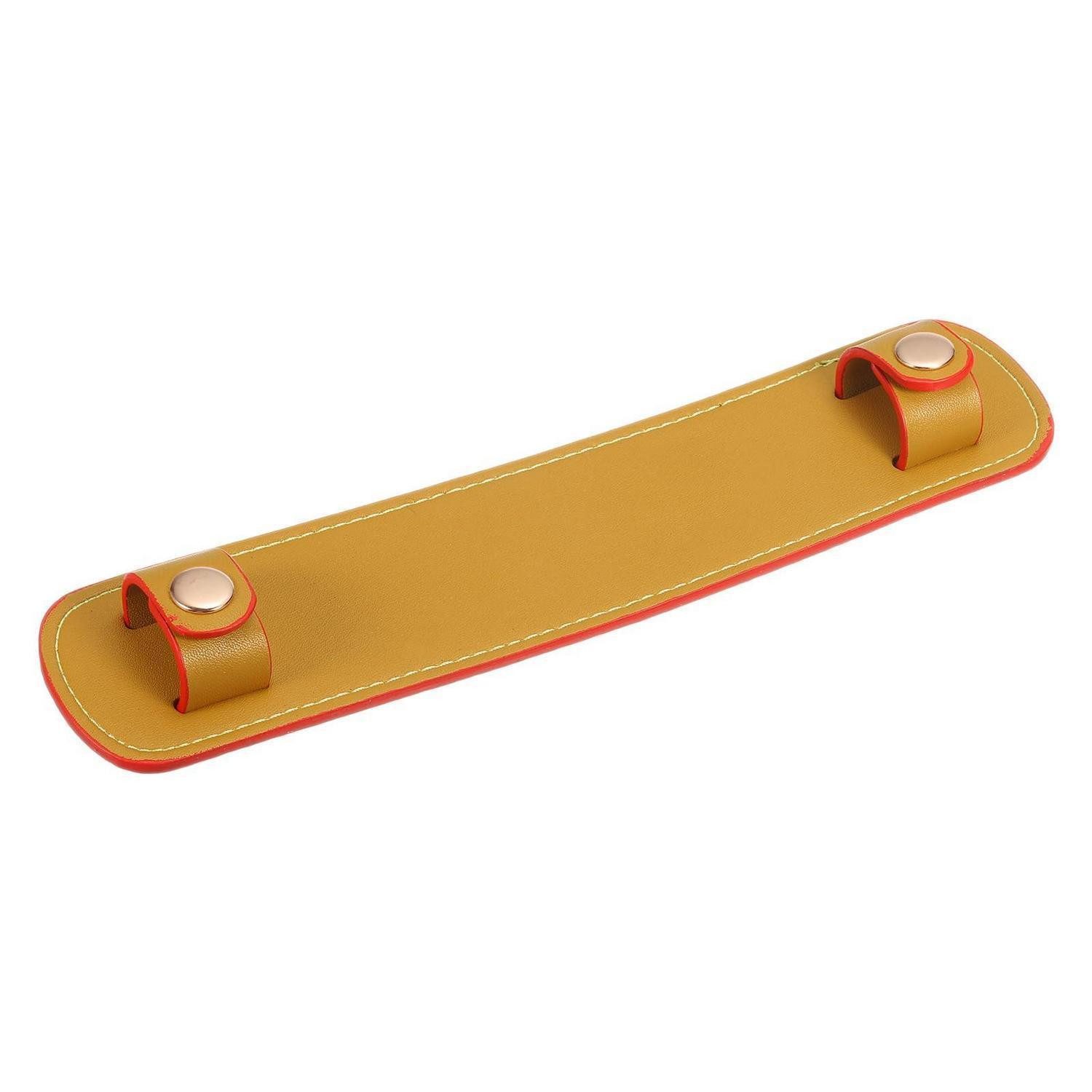 LuxusKollektion Gepäckgurt Schulterpolster für Taschen PU Leder Gelb 23cm