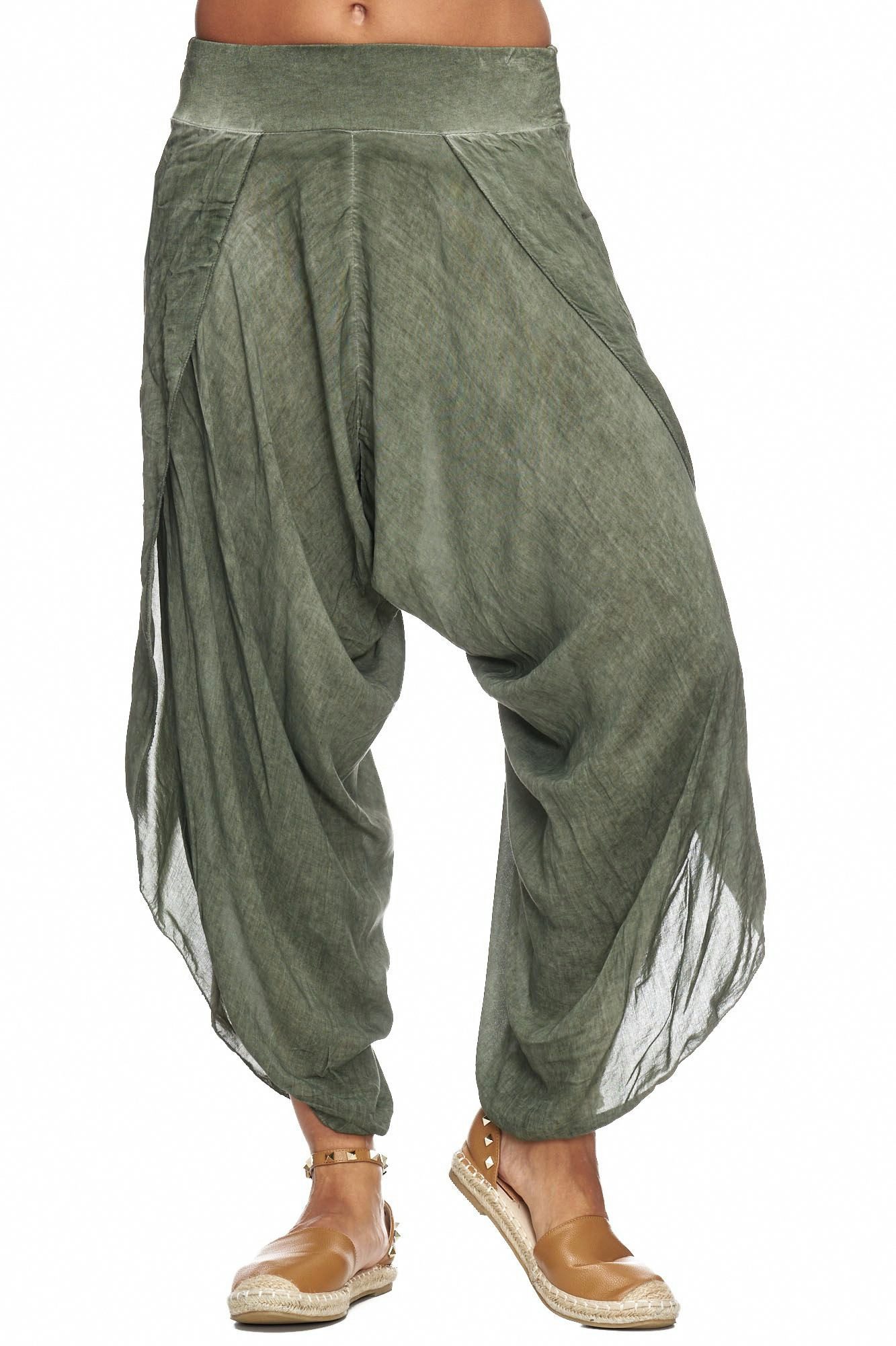 MIRROSI Hosenrock Damen Made in Italy Leicht Bequem Onesize (Gr.36-44) (100% Viskose, bund mit gummizug) Rock für Frühling Sommer Herbst