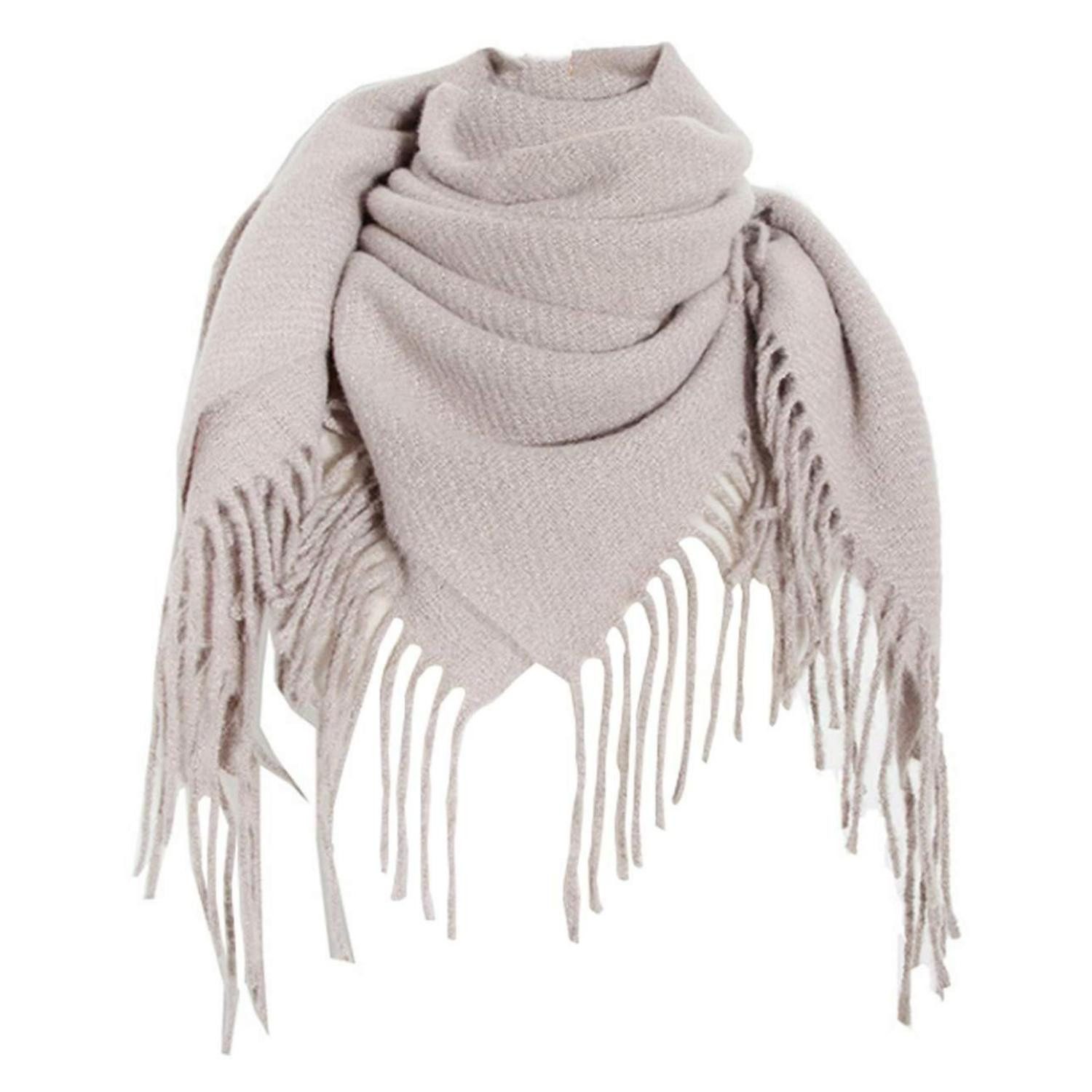 LuxusKollektion XXL-Schal Oversized Schal Kariert mit Fransen, (1-St)