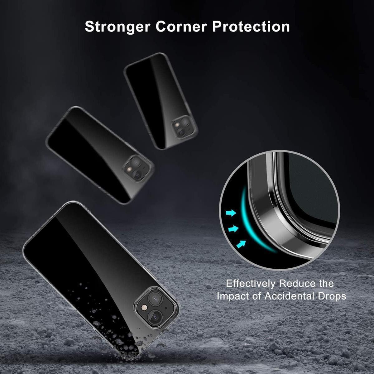 OLi Handyhülle Diamond Hart Case Kompatibel mit iPhone 13 Mini Hülle Vergilbungsfrei 5,4 Zoll, Magnetische Tasche