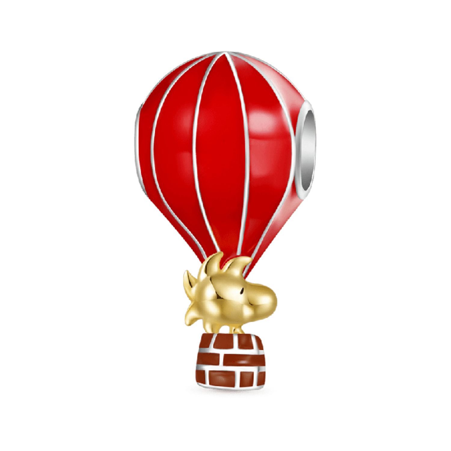 Gnoce Bead Gnoce Charm Anhänger Woodstock im Ballon IOC094 Silber