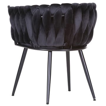Lomadox Essgruppe TARRAS-123, (Spar-Set, 5-tlg), Massivholz Esstisch 200 cm mit 4 Stühlen, Metallgestelle in schwarz