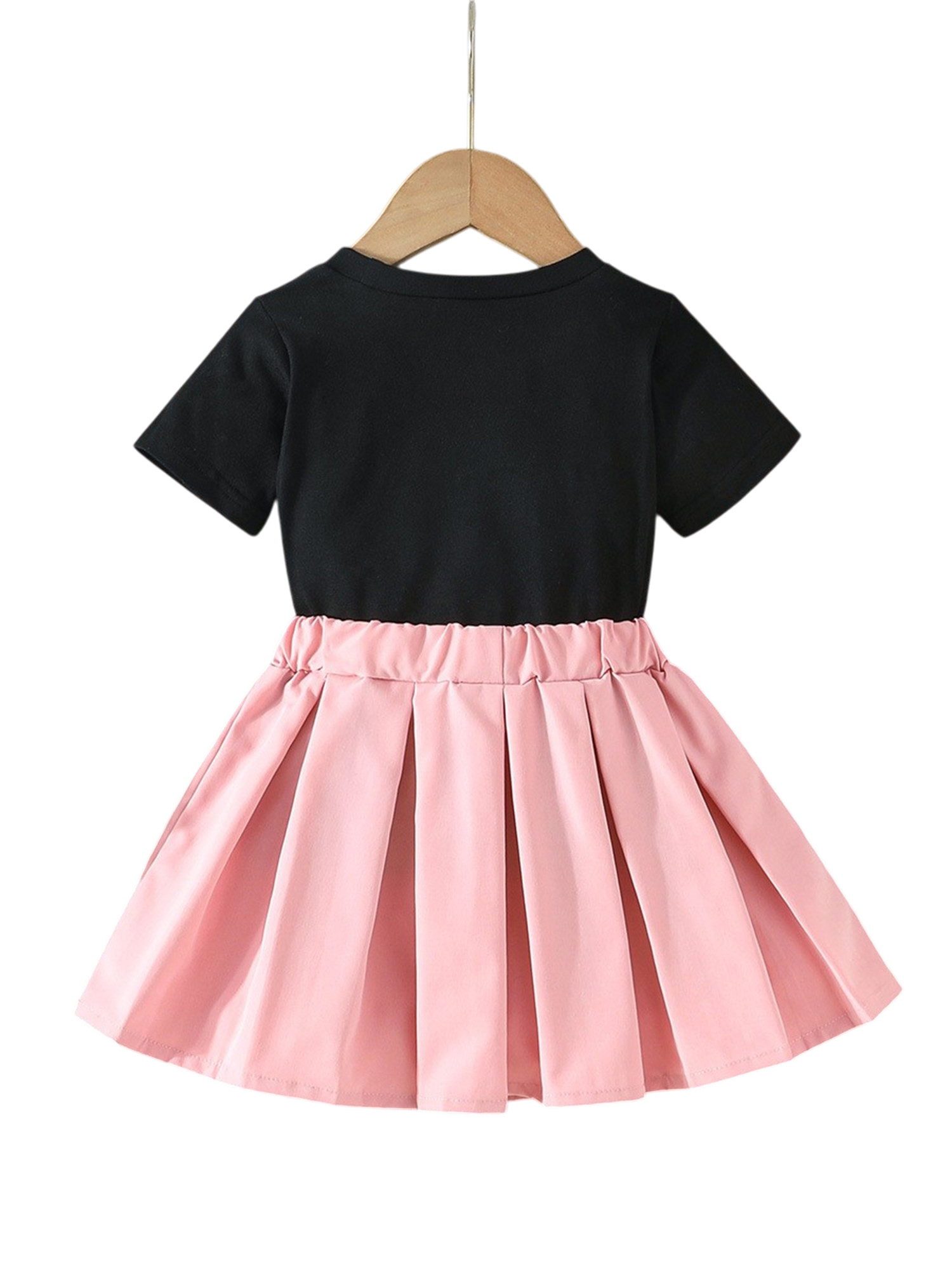 Lapastyle Top & Rock Sommeroutfit für Mädchen, T-Shirt und Faltenrock, casual BabyKleidung (Set, 2-tlg) Süße Outfits, Geburtstagsfeiern, Kindertag