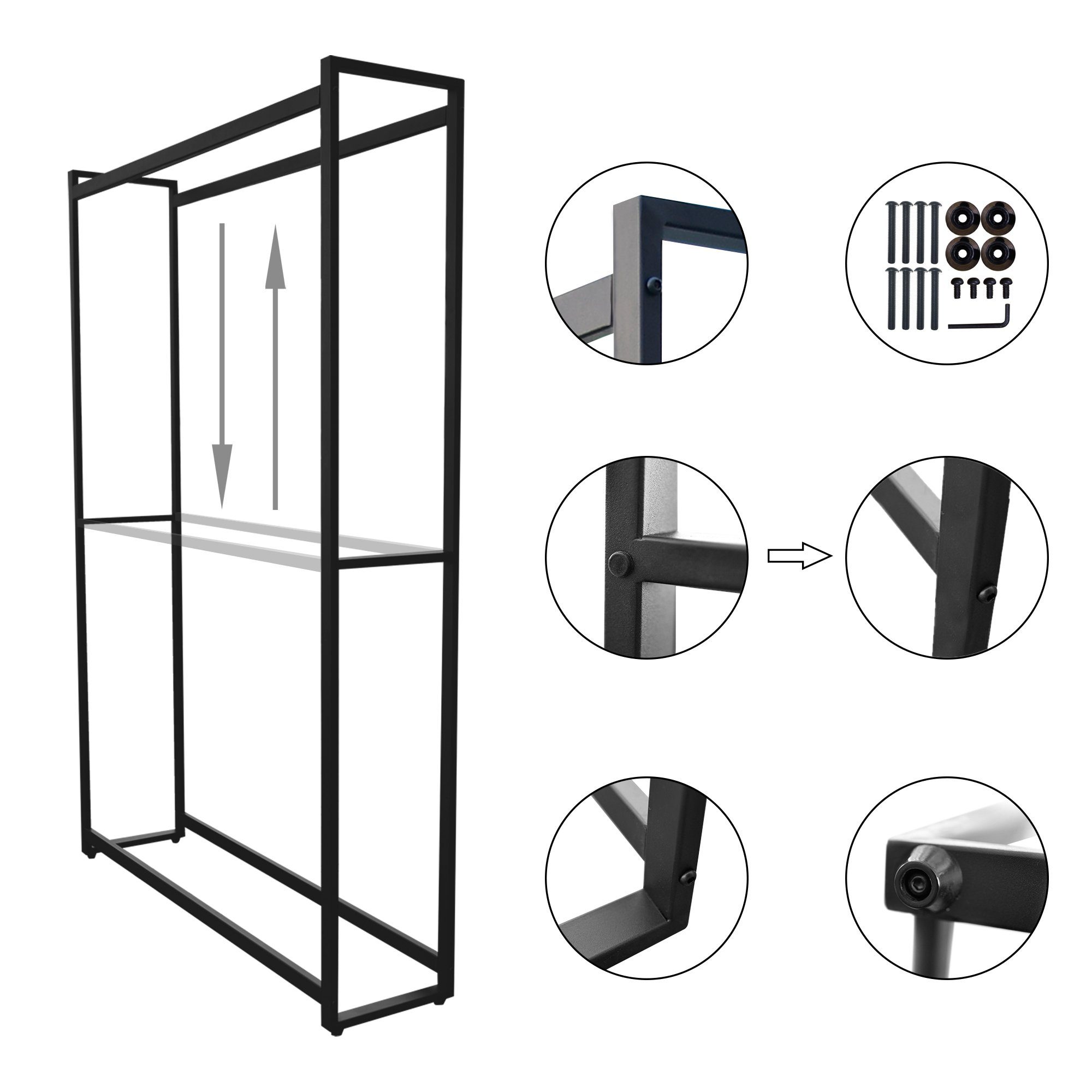 Montixx Kaminholzregal Kaminholzregal aus Metall schwarzpulver beschichtet günstig online kaufen