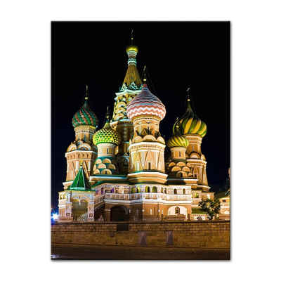Bilderdepot24 Leinwandbild Basilius Kathedrale in Moskau - Russland, Städte