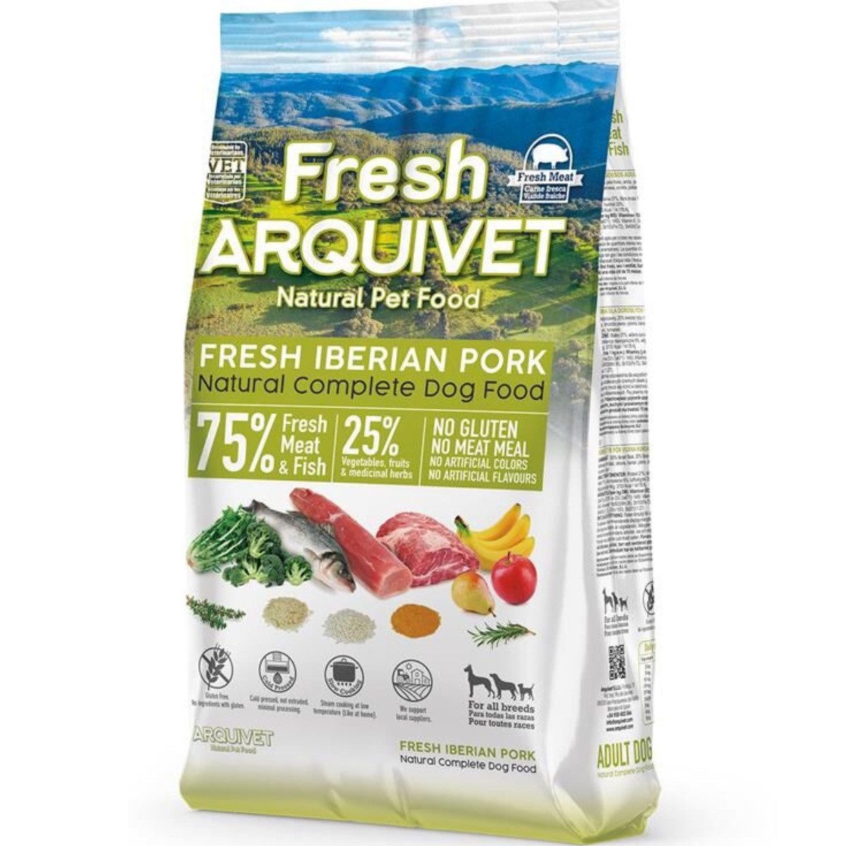 FORTISLINE Hundematratze ARQUIVET FRESH Halbfeuchtes Hundefutter-iberisches Schwein&Fisch 10kg