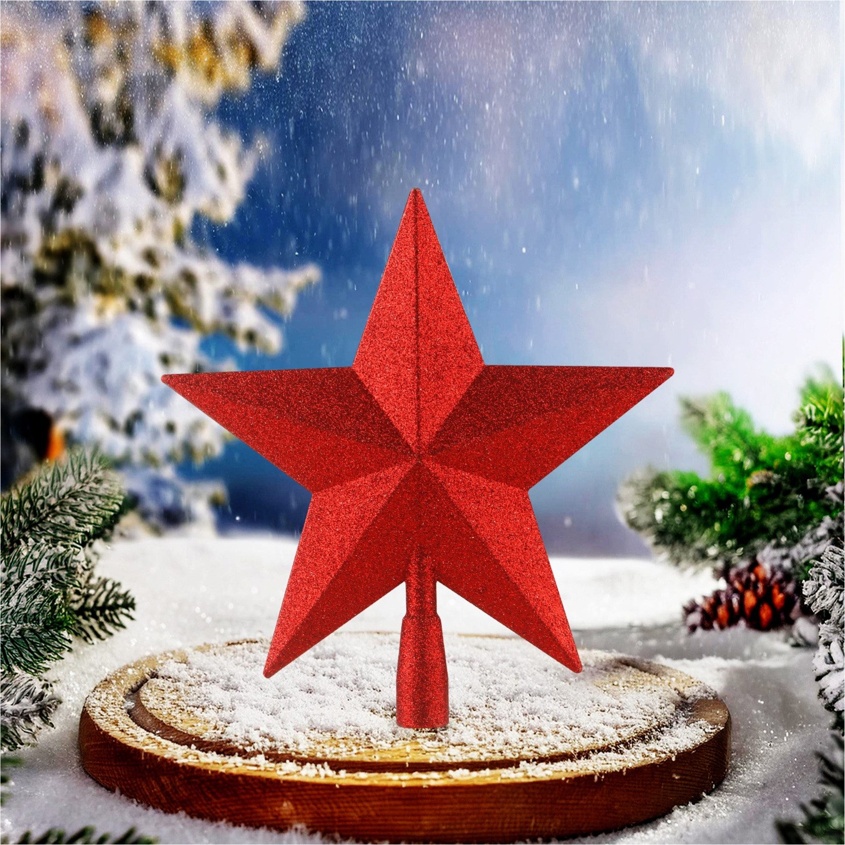 TK Gruppe Christbaumspitze Christbaumspitze zum Aufstecken in verschiedenen Formen und Farben, wiederverwendbar – Bild 5 von 5