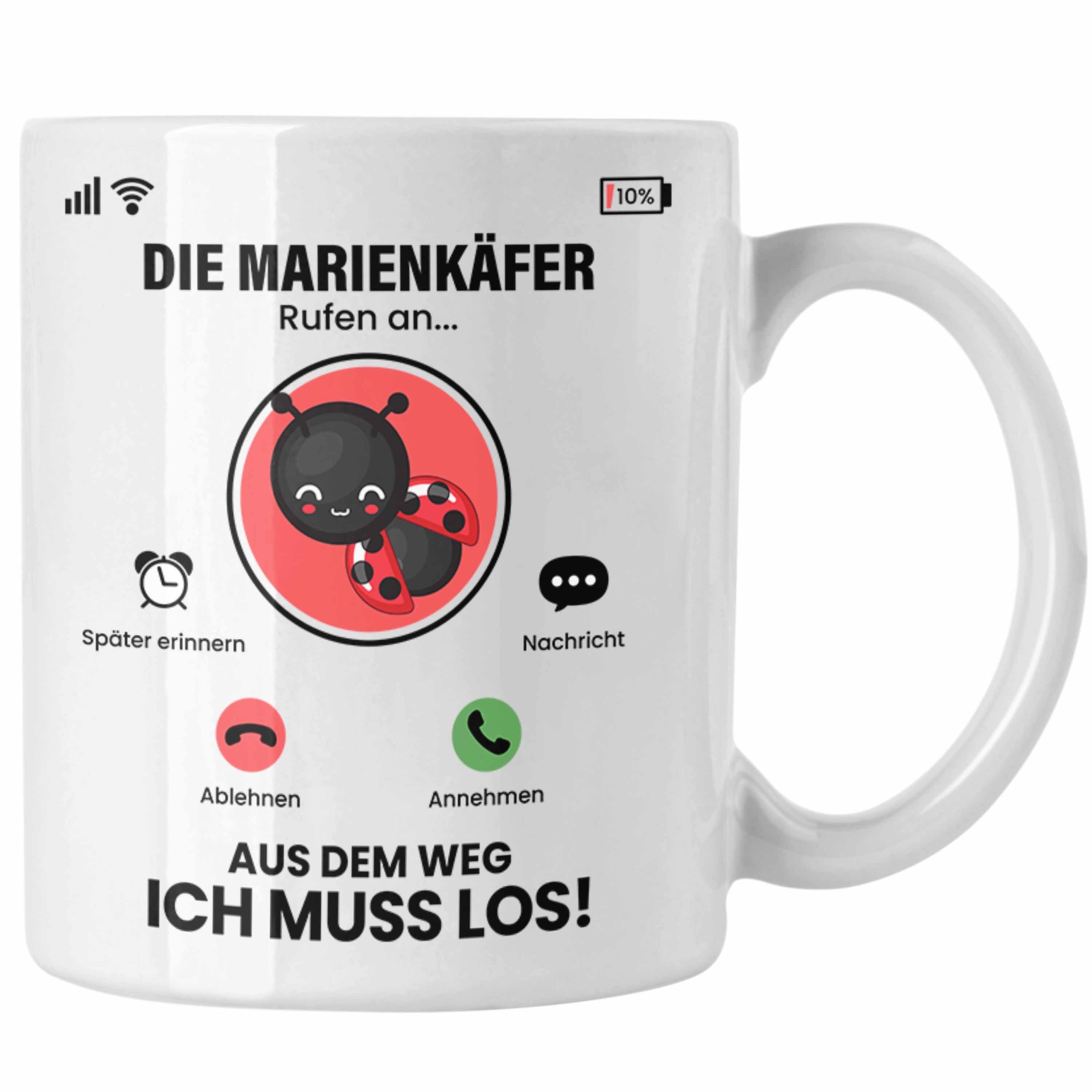 Weiss Tasse Marienkäfer Geschenk Rufen Besitz An Marienkäfer Die Trendation Züchter für Tasse