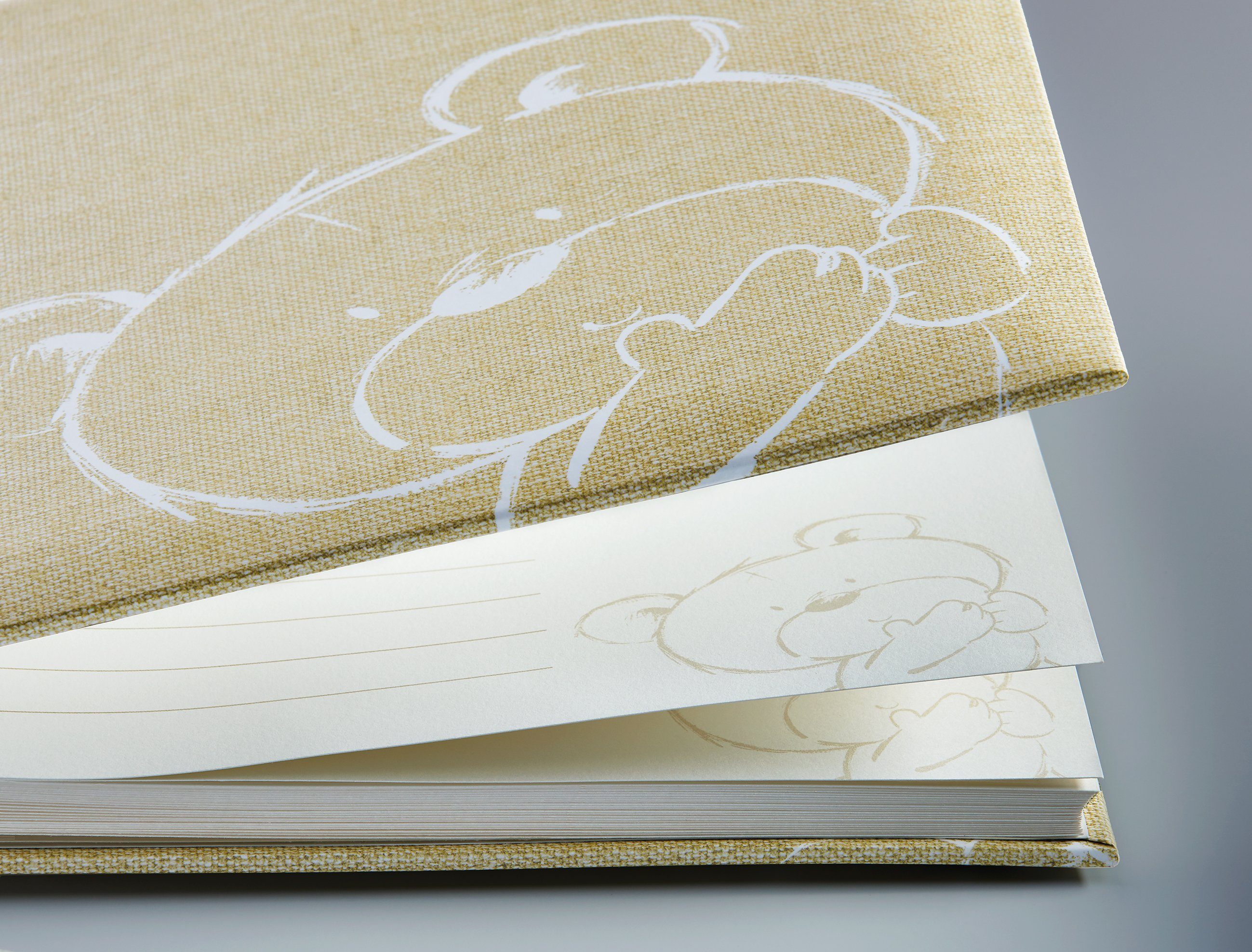 Walther Design Fotoalbum Babyalben Dreamtime, buchgebundenes Babyalbum, laminierter Kunstdruckeinband