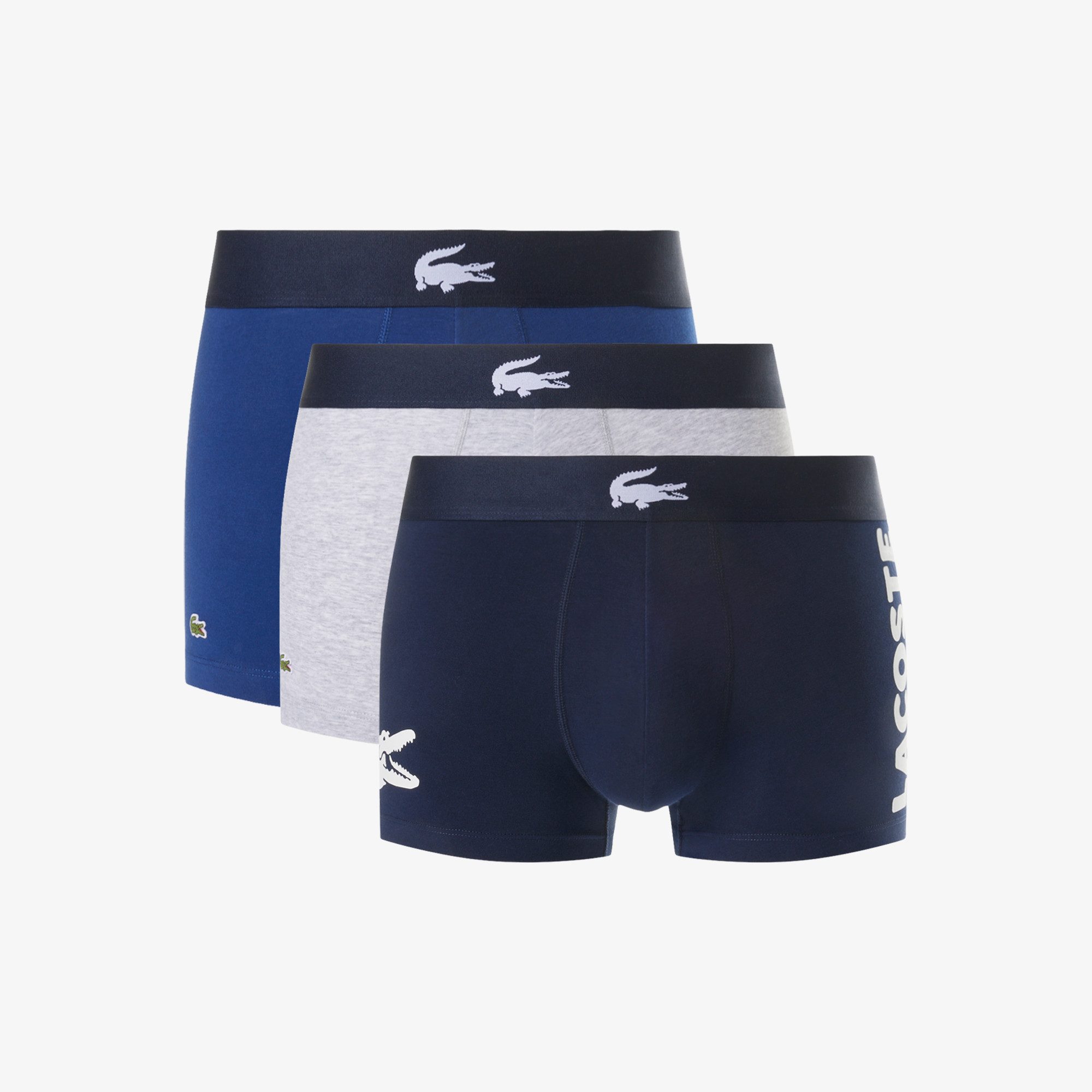 Lacoste Trunk (Packung, 3-St., 3er-Pack) Jacquard-Strickbund mit Krokodil, Baumwoll-Mix