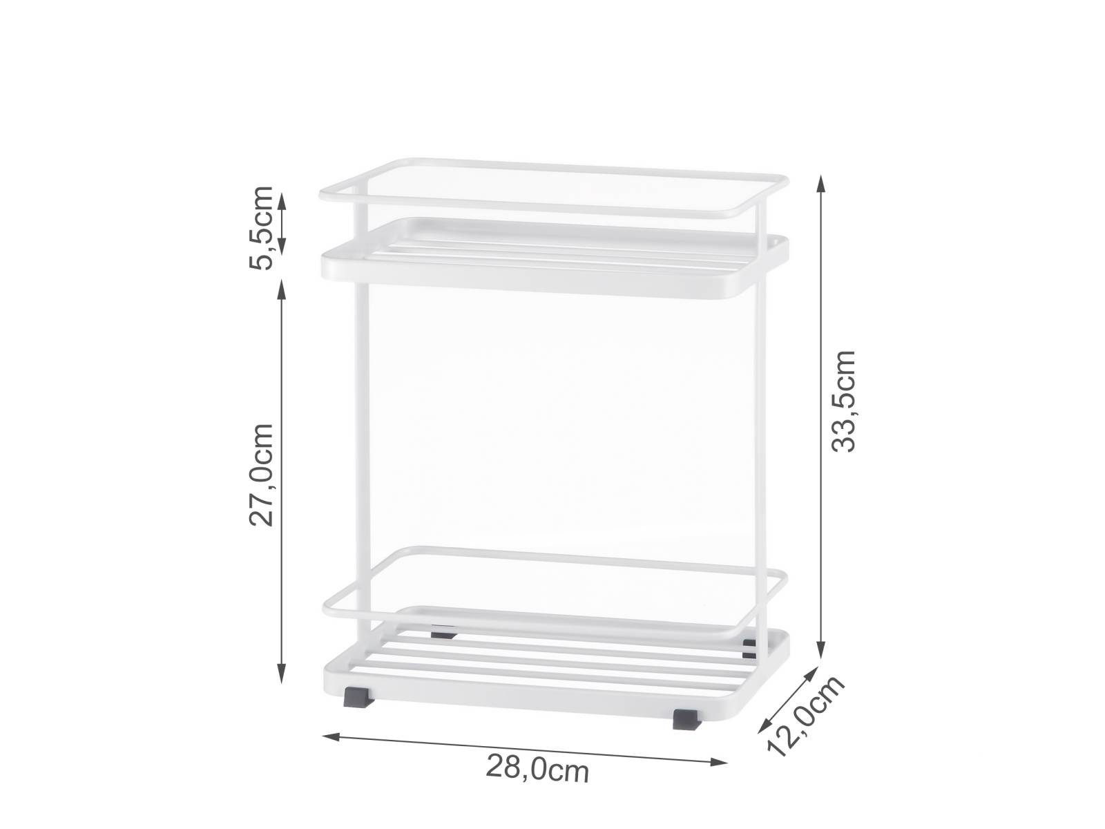 Yamazaki Badregal "Tower" Standregal Metall 28x33x12cm, -, Badablage, Badre günstig online kaufen