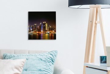 OneMillionCanvasses® Leinwandbild New York - Manhattan - Skyline, (1 St), Leinwand Bilder für Wohnzimmer Schlafzimmer