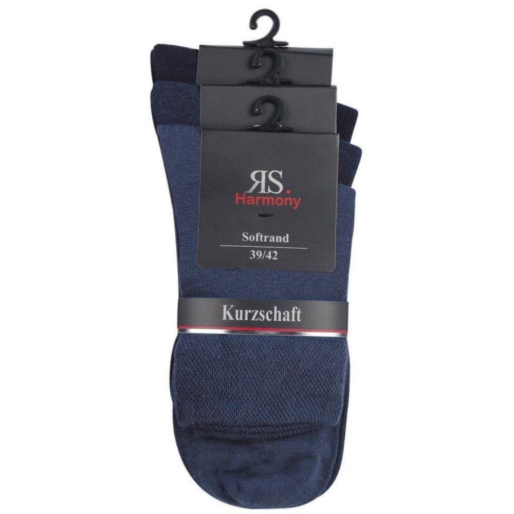 RS Harmony Kurzsocken Kurzschaftsocken für Herren Baumwolle (3 Paar) Kurzer Schaft, Softrand, hangekettelt