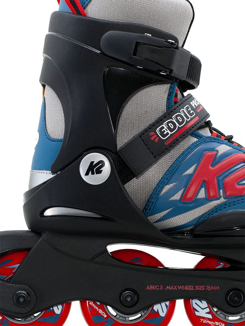 K2 Inlineskates K2 EDDIE PRO Kinder Inline Skate grey blue – Bild 2 von 2
