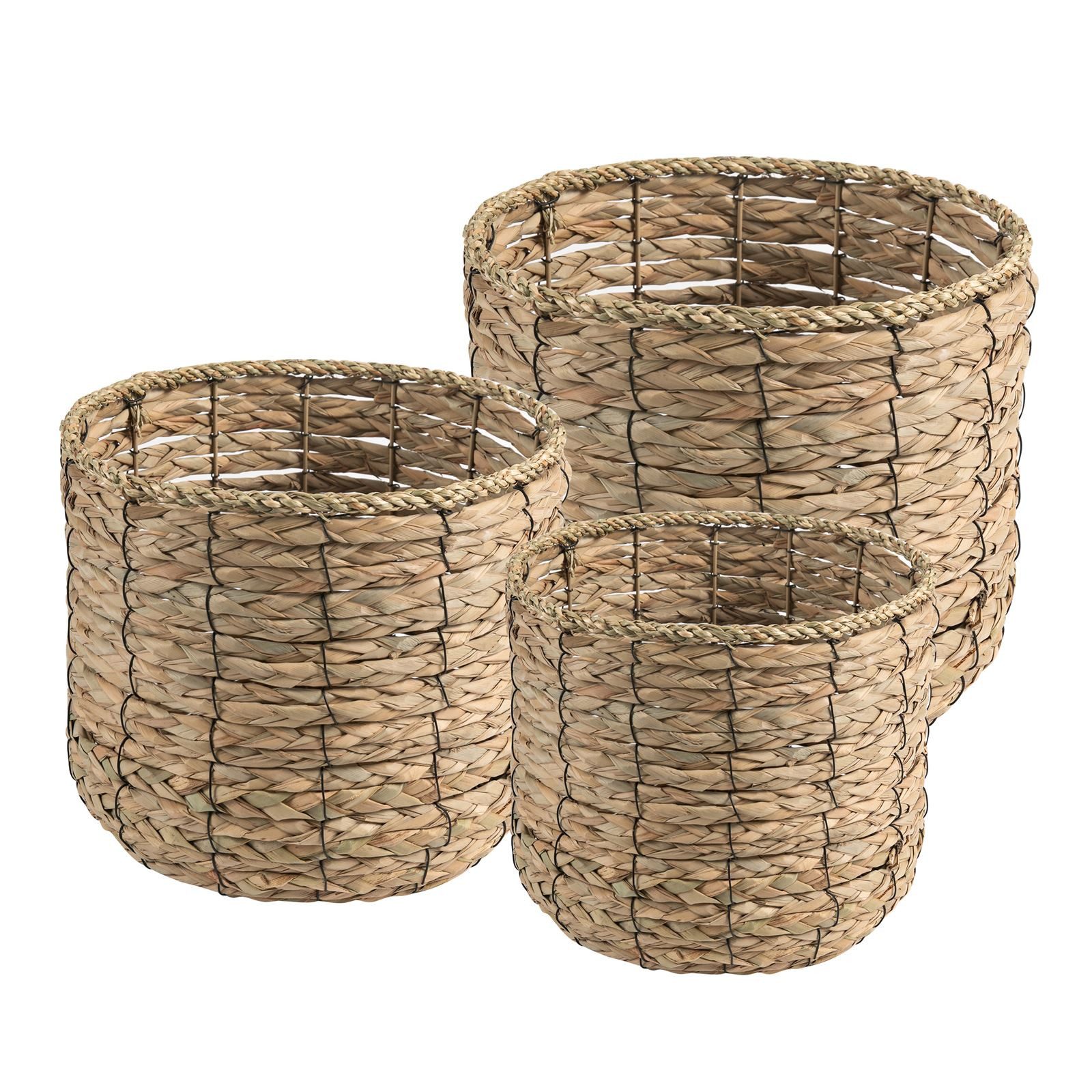 CARO-Möbel Dekokiste CEBU (Set), Seegraskorb Übertopfkorb Blumenkorb Natur günstig online kaufen