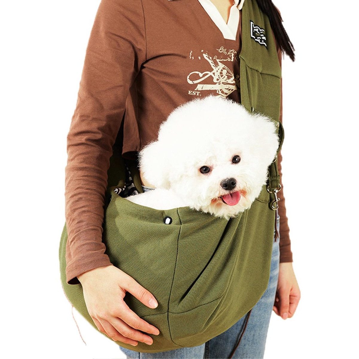 Kraftverdia Tiertransporttasche Verstellbare Hundetragetasche bis 15kg – Tasche für Hunde & Katzen
