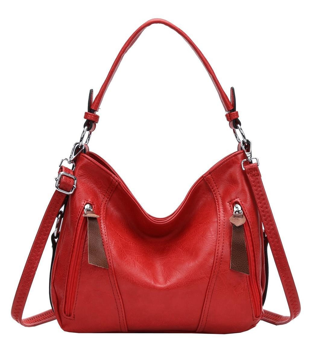 ITALYSHOP24 Schultertasche Damen Tasche Shopper Hobo-Bag Crossbody CrossOve günstig online kaufen