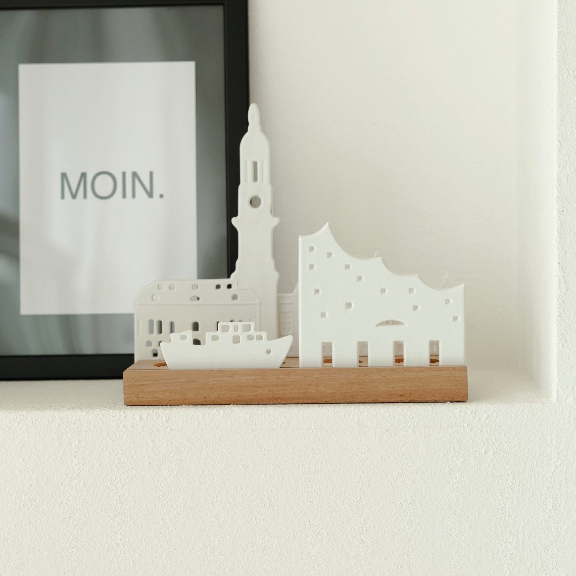 Räder Dekoobjekt Lichtobjekt Stadtsilhouette Hamburg