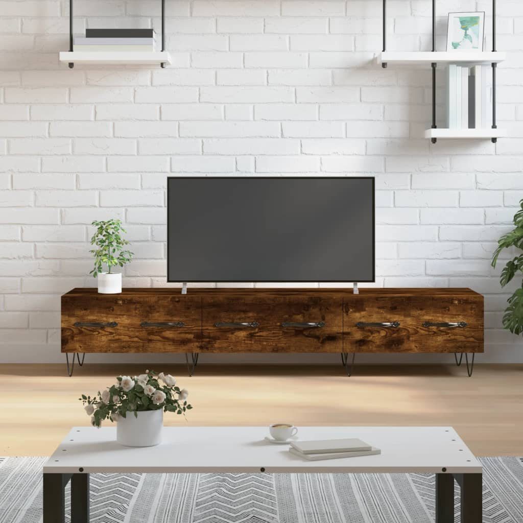 Räuchereiche Holzwerkstoff TV-Schrank furnicato 150x36x30 cm