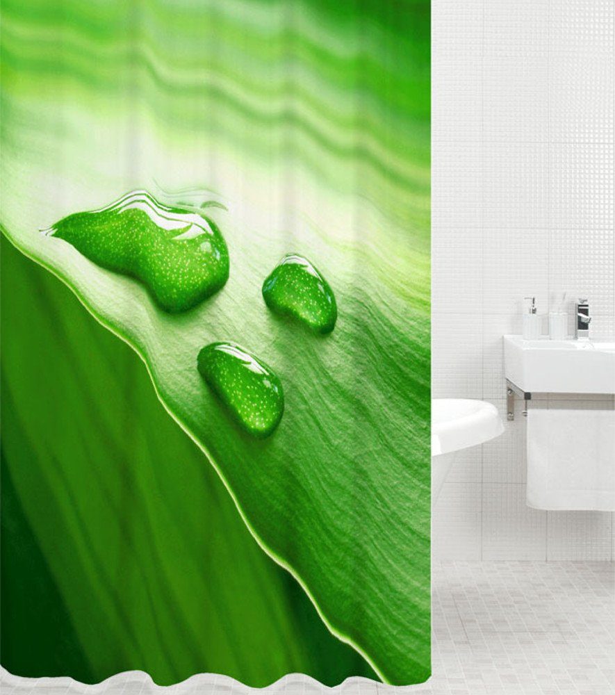 Sanilo Duschvorhang Green Leaf 180 x 200 cm, 100% wasserdicht, Anti-Schimme günstig online kaufen