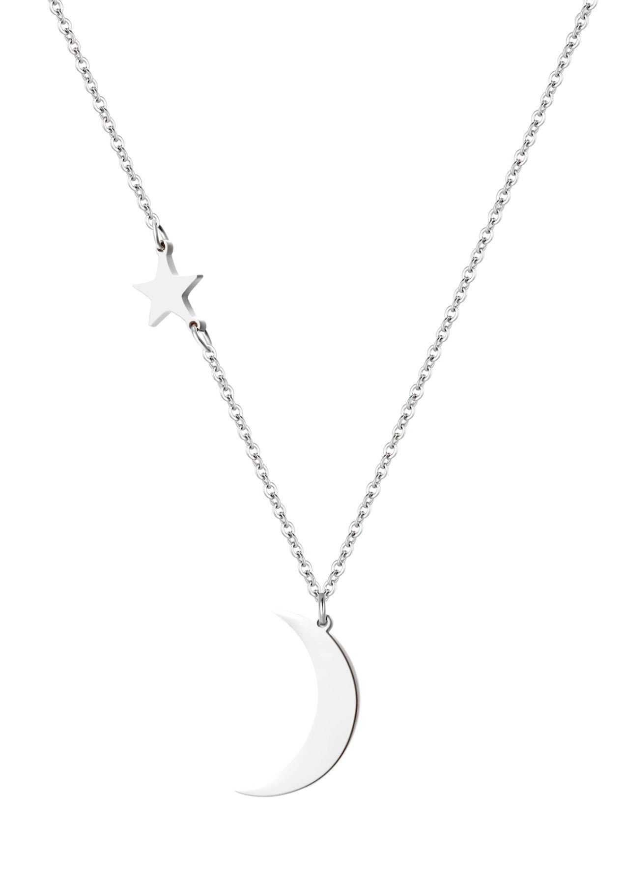 Hey Happiness Edelstahlkette Damen Mond Stern günstig online kaufen