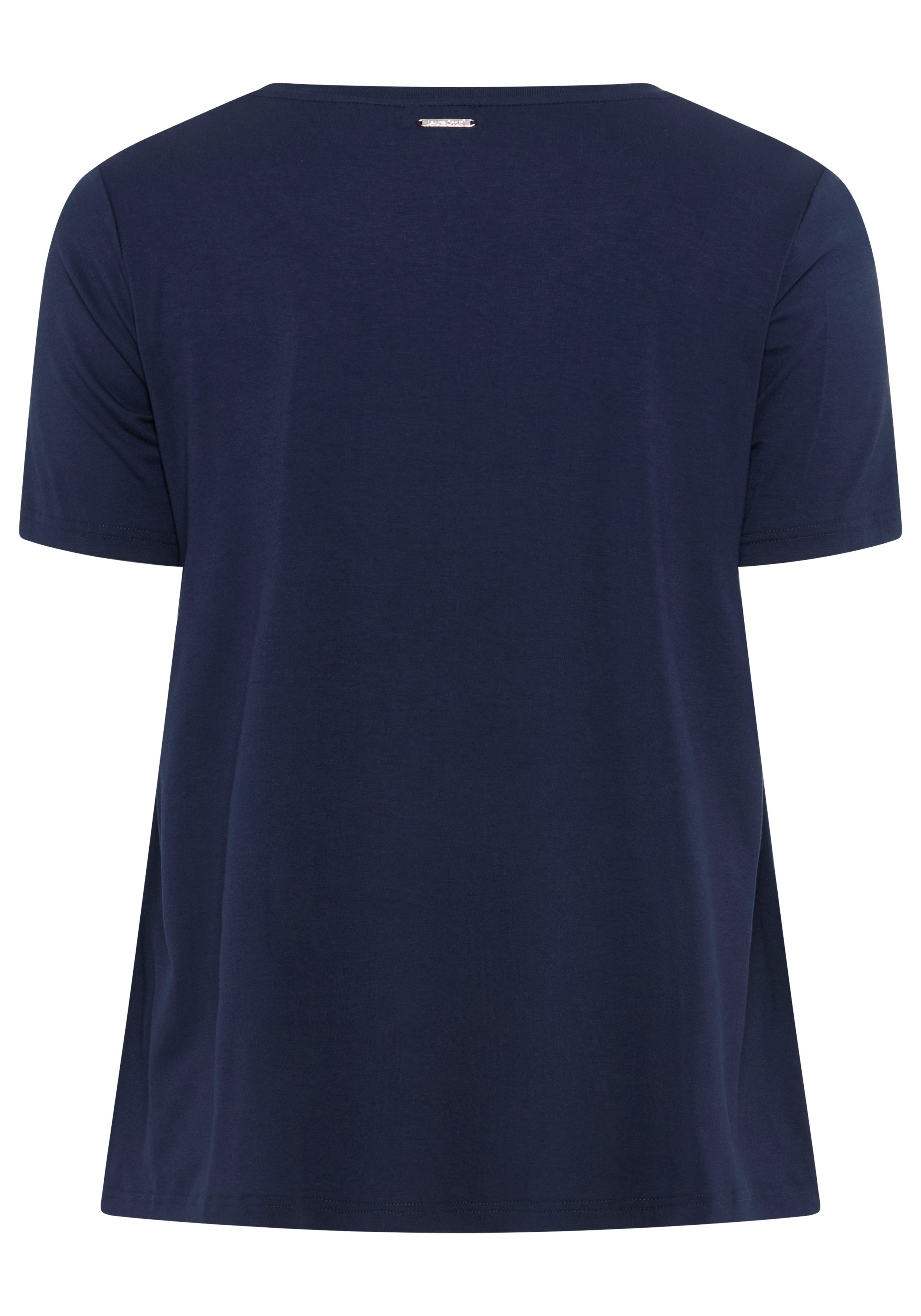 Laura Scott CURVE T-Shirt Große Größen mit V-Ausschnitt aus fließender Viskose