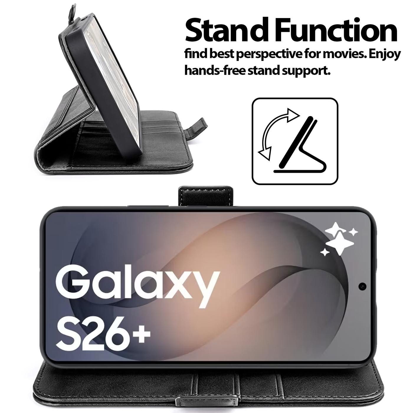 CoolGadget Handyhülle Book Case Elegance Tasche für Samsung Galaxy S26+ 6,7 Zoll, Hülle Magnet Klapphülle Flip Case für Samsung S26 Plus Schutzhülle – Bild 2 von 5