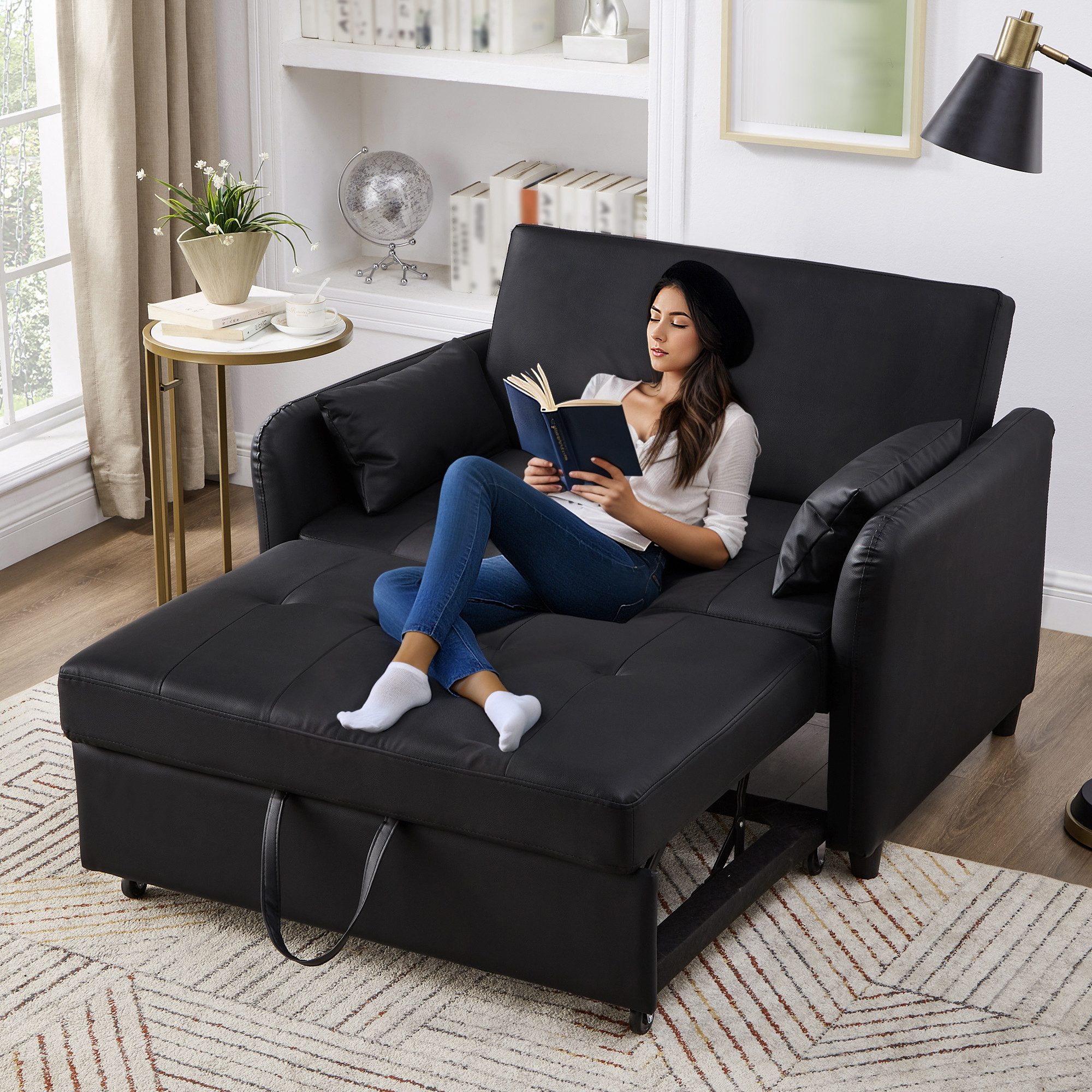 HAUSS SPOLE Schlafsofa Mit Schlaffunktion Zweisitzer-Ausziehbares Sofabett, günstig online kaufen