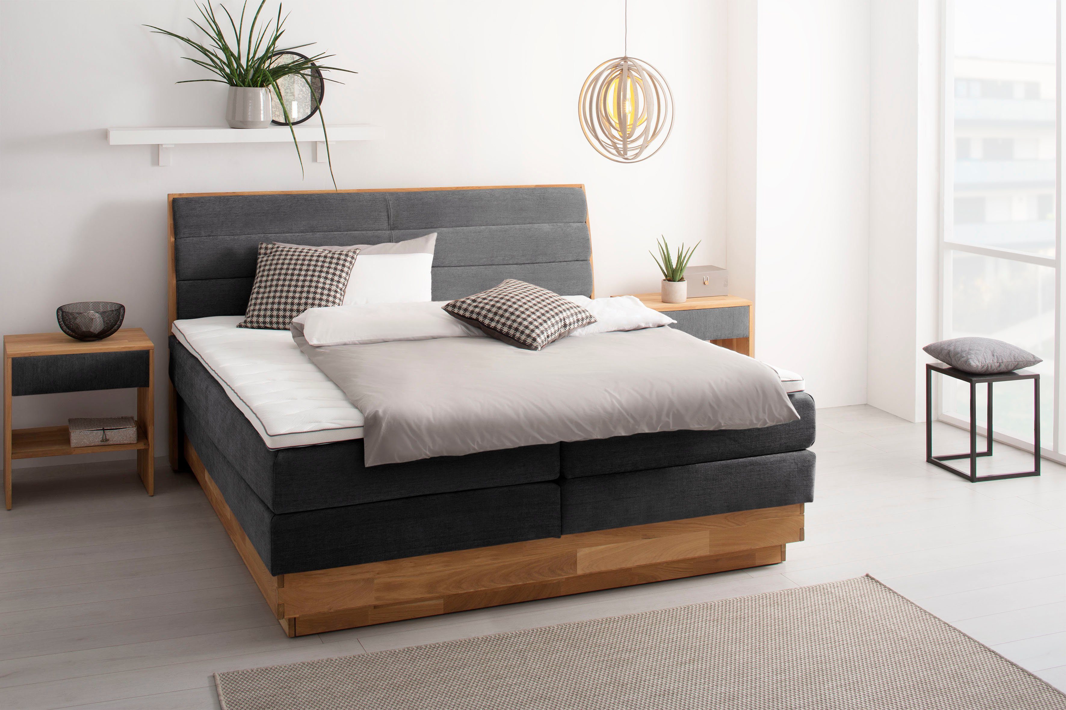 OTTO products Boxspringbett, LED-Beleuchtung, mit zertifizierten, günstig online kaufen