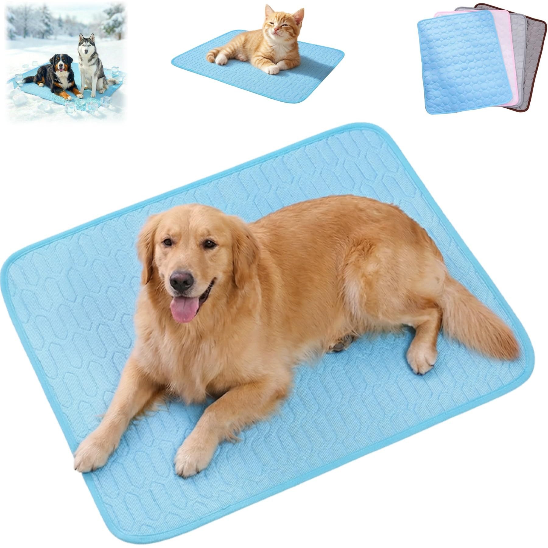 Srvillg Hundematte Hundekühlmatte Extra Groß, Automatische Kühlmatte für Hunde
