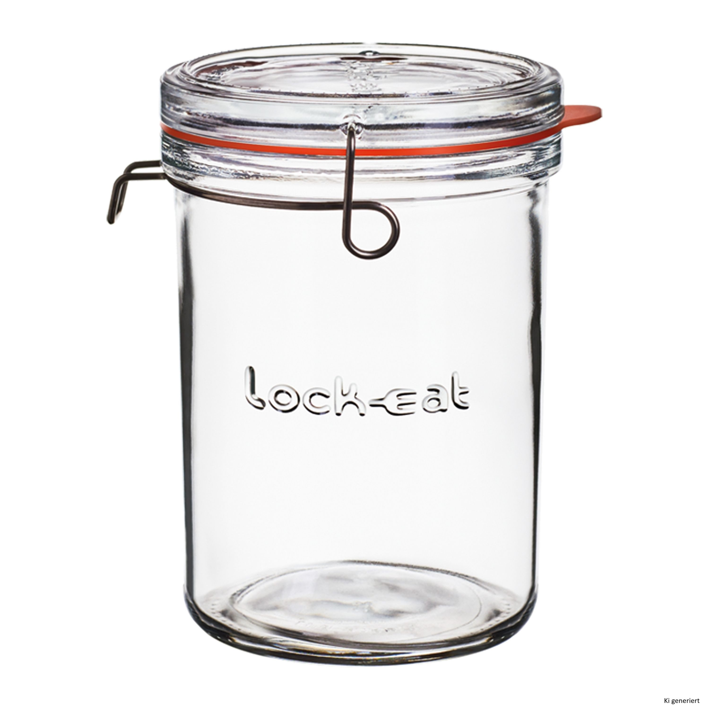 Luigi Bormioli Vorratsglas 6er Set Lock Eat Einmachglas 1L Bügelverschluss Vorratsglas, Glas